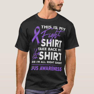 Dies ist mein Kampf Lupus Awareness Support Lila R T-Shirt