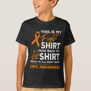 Dies ist mein Kampf RSS Crps Awareness Orange Ribb T-Shirt