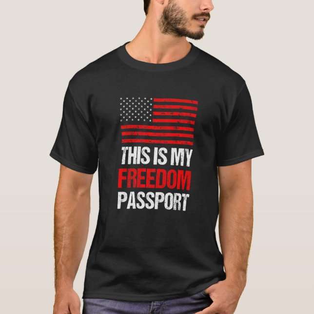 Dies ist mein Pass Amerika ohne Impfstoff stolz Am T-Shirt (Vorderseite)