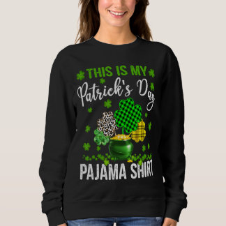 Dies ist mein St Patrick's Day Pajama Leopard Kari Sweatshirt