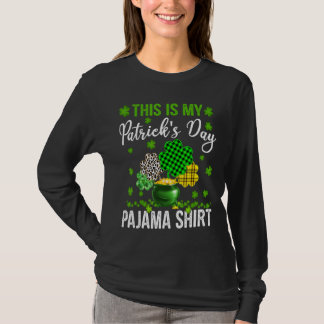 Dies ist mein St Patrick's Day Pajama Leopard Kari T-Shirt