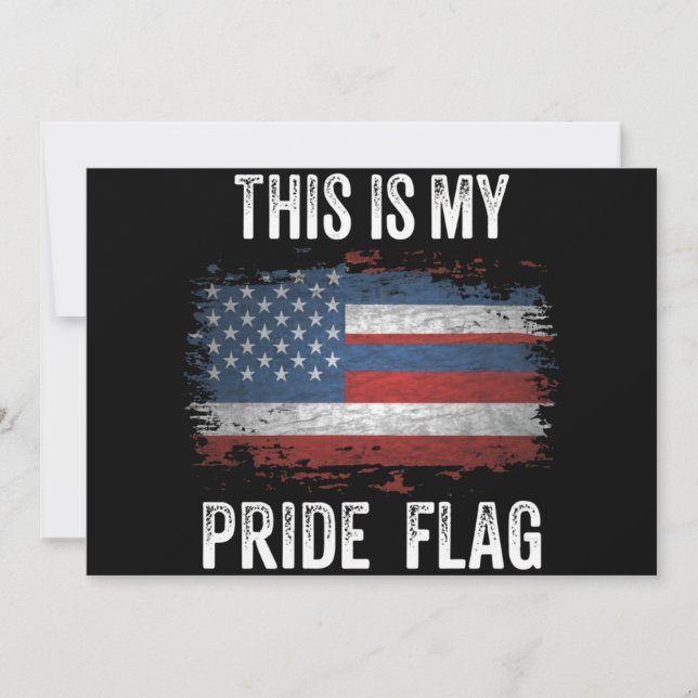 Dies ist mein Stolz Flag USA 4. Juli Einladung (Vorderseite)
