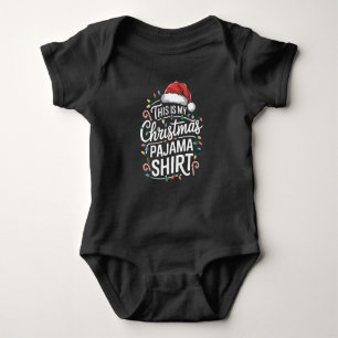 Dies ist mein Weihnachts-Pajama-Shirt Familie Weih Baby Strampler