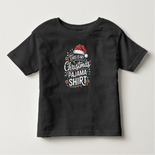 Dies ist mein Weihnachts-Pajama-Shirt Familie Weih Kleinkind T-shirt