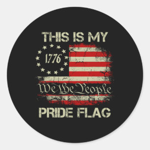 Dies ist meine Pride-Flagge USA Amerikanischer 4.  Runder Aufkleber