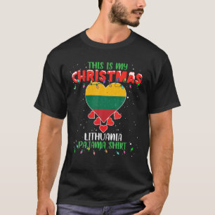 Dies ist meine Weihnachtsbeleuchtung Liebe Litauen T-Shirt