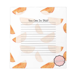 Dies ist möglich, anpassbarer Orange Notizblock