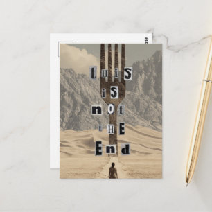 Dies ist nicht das Ende Gabel Wüsten Surrealer Col Postkarte