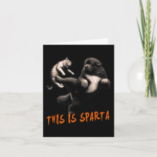 Dies ist Sparta - Dog Vs Cat Karte