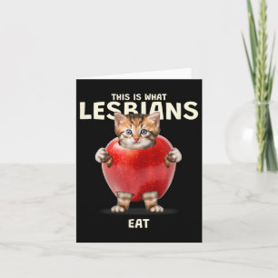 Dies ist, was Lesben essen - Funny Cat Graphic (lg Karte