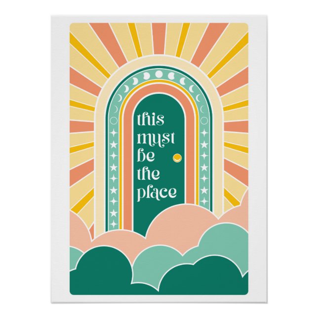 dies muss der Ort der Retrotür sein Poster (Vorderseite)