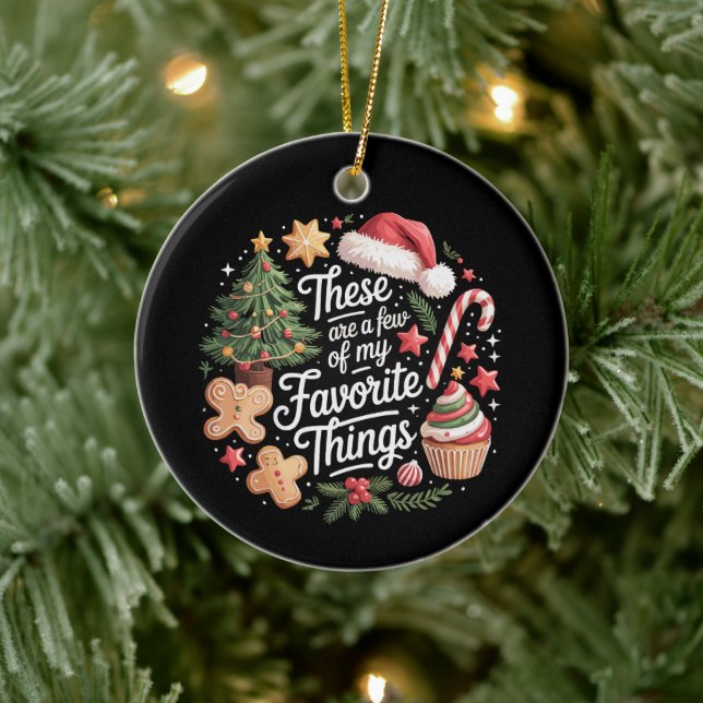 Dies sind ein paar meiner Lieblingssendungen Weihn Keramik Ornament (Baum)