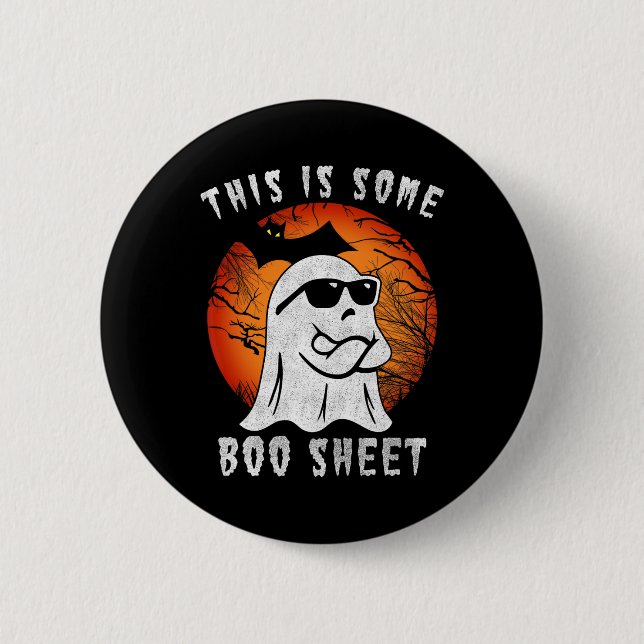 Dies sind einige Boo-Sheet Halloween Ghost Fun Ges Button (Vorderseite)