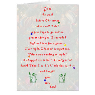 Dies war die Woche vor Weihnachts-Grußkarte