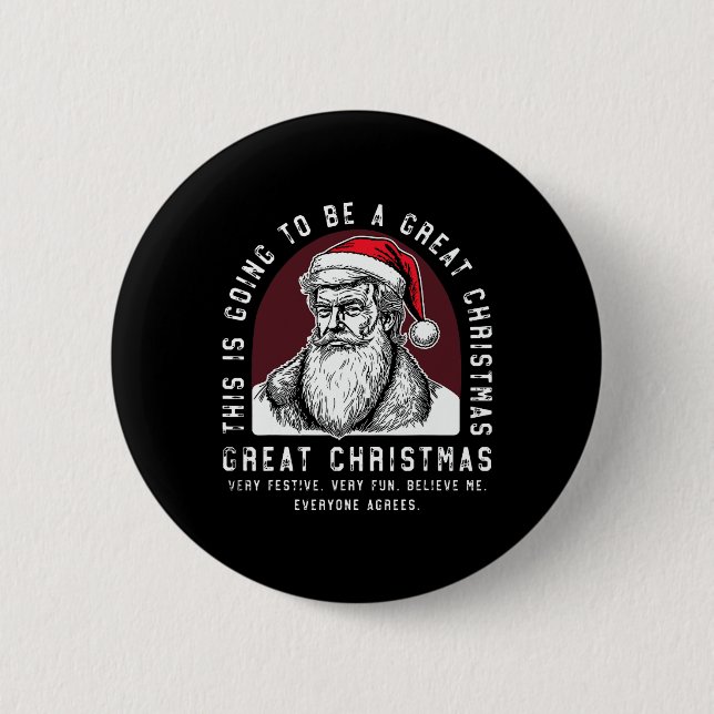 Dies wird ein großer Weihnachtsmann sein, den Trum Button (Vorderseite)