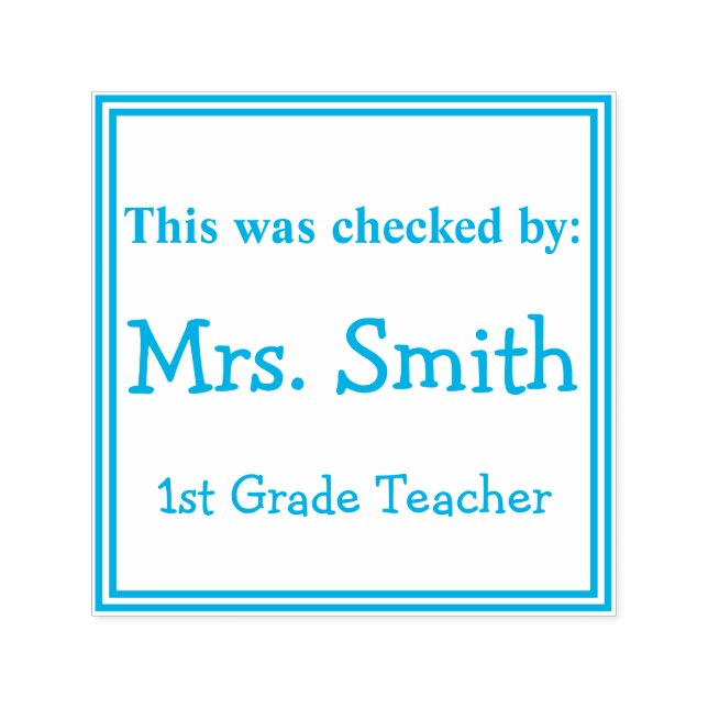 Dies wurde von der Lehrer-Briefmarke überprüft Permastempel (Design)