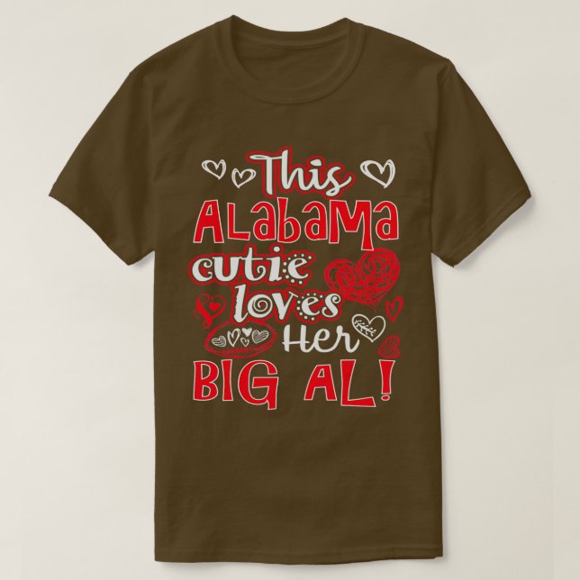 Diese Alabama-Süsse Liebe ihren Big Al Fun Footbal T-Shirt (Design vorne)