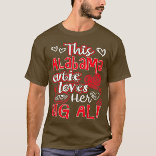 Diese Alabama-Süsse Liebe ihren Big Al Fun Footbal T-Shirt