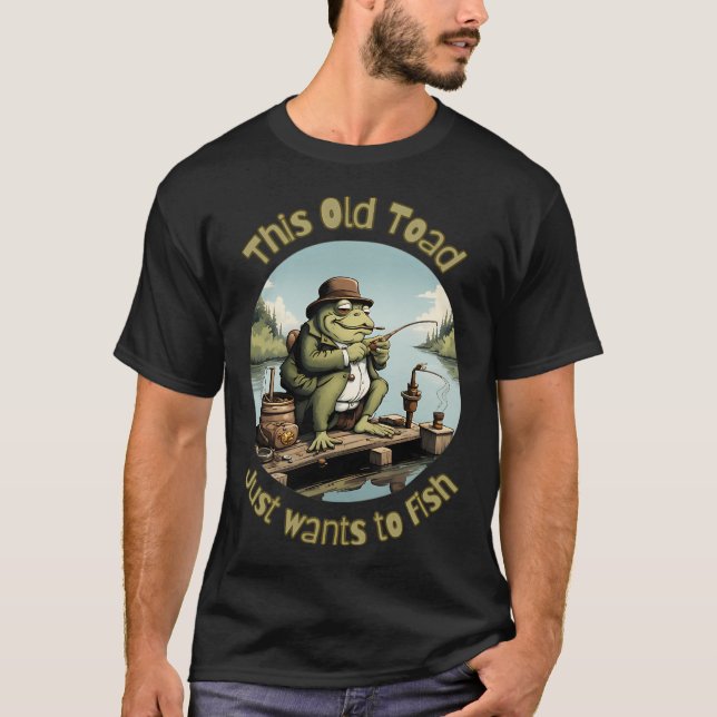 Diese alte Kröte will nur fischen T-Shirt (Vorderseite)