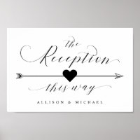 Diese Art und Weise Hochzeitsskriptarrow-Zeichen