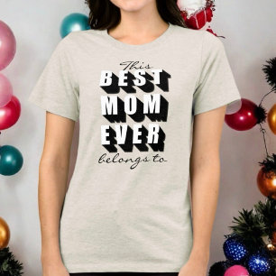 Diese Beste Mama gehört je zur Typografie Tri-Blend Shirt