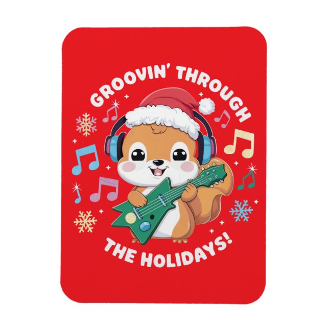 Diese bezaubernde Grafik zeigt ein Eichhörnchen Magnet (Vertikal)