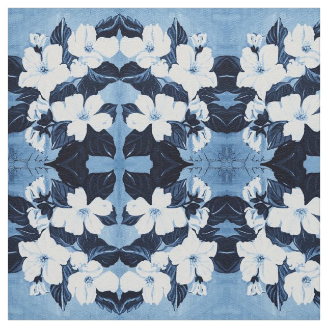 Diese Blossom-Blues Stoff (Muster)