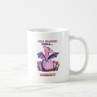 Diese Blume glaubt Squishy niedlichem Babydrachen Kaffeetasse