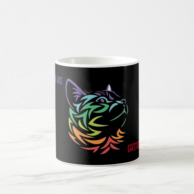 Diese Dame hat Cattitude! Kaffeetasse (Mittel)
