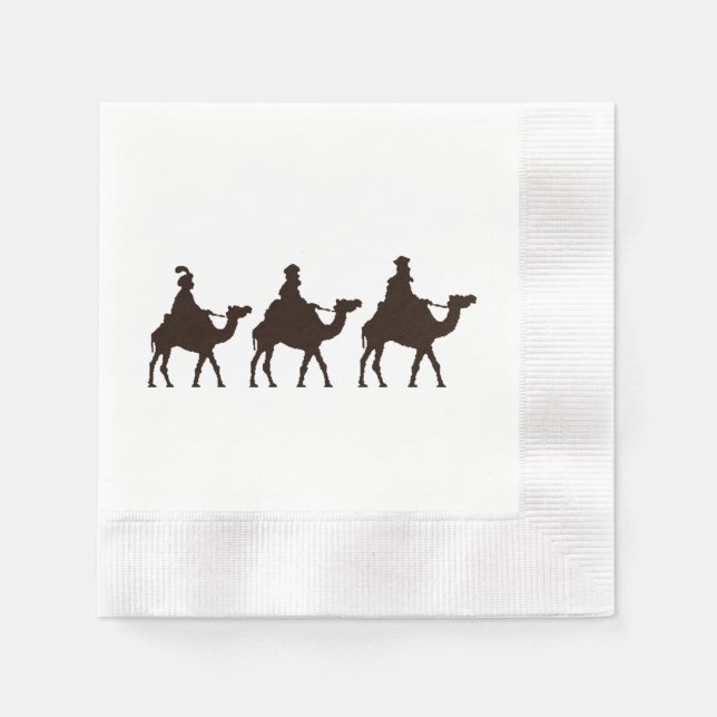 Diese drei Könige von Orient sind Weihnachten Zeic Serviette (Vorderseite)