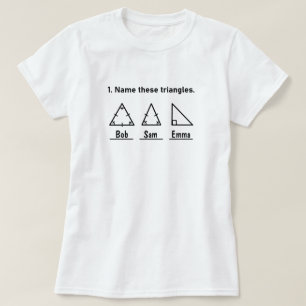 Diese Dreiecke, das lustige Mathe-Sprichwort, der  T-Shirt
