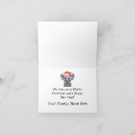 Diese Elefantenweihnachtskarte Feiertagskarte