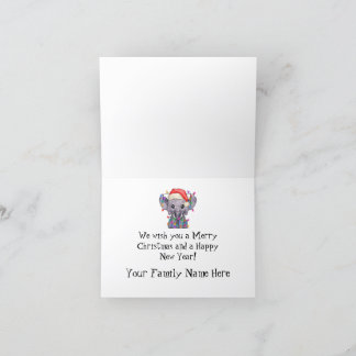 Diese Elefantenweihnachtskarte Feiertagskarte