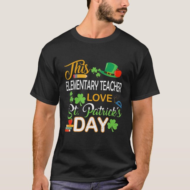 Diese elementare Lehrerin Liebe St Patrick's Day S T-Shirt (Vorderseite)