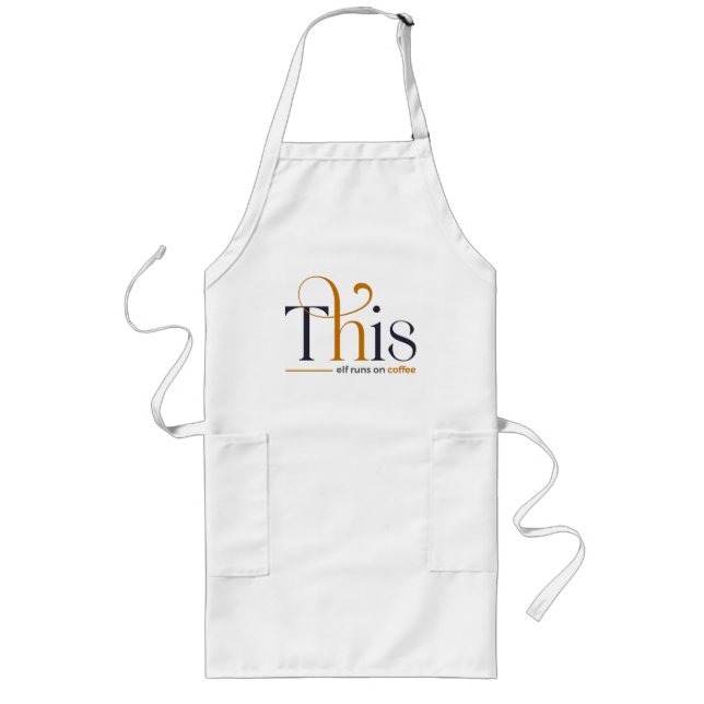 Diese Elf läuft auf Kaffeeurlaub Lange Schürze (Vorne)