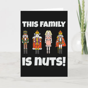 Diese Familie ist verrückt Nutcracker Squad Weihna Karte