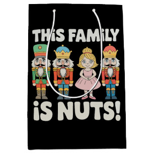 Diese Familie ist verrückt Weihnachten Nussknacker Mittlere Geschenktüte