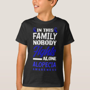 Diese Familie niemand kämpft allein Alopezie Bewus T-Shirt