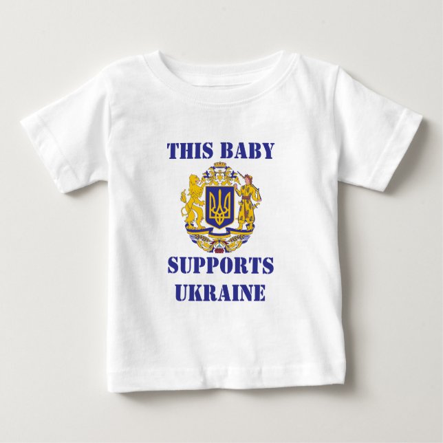 DIESE FAMILIE UNTERSTÜTZT DIE UKRAINE BABY T-SHIRT (Vorderseite)