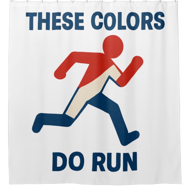 Diese Farben führen einen Duschvorhang aus (Vorderseite)