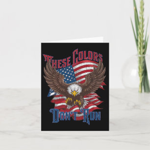 Diese Farben führen kein Bald Eagle Usa Flag Patri Karte