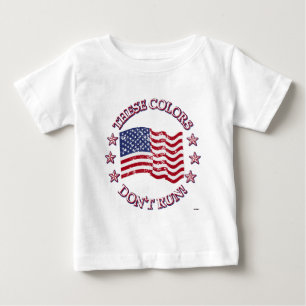 Diese Farben laufen nicht! American Flag & Stars Baby T-shirt