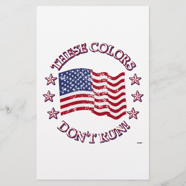 Diese Farben laufen nicht! American Flag & Stars Briefpapier (Vorderseite)