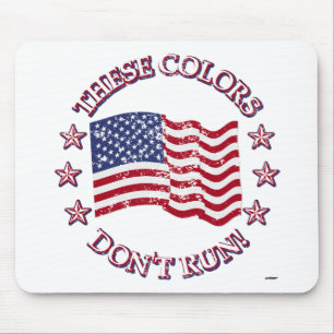Diese Farben laufen nicht! American Flag & Stars Mousepad