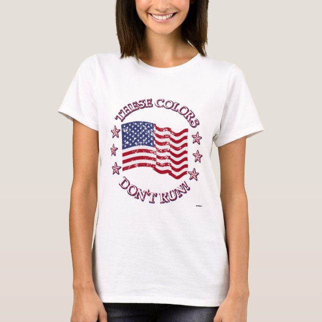 Diese Farben laufen nicht! American Flag & Stars T-Shirt (Vorderseite)