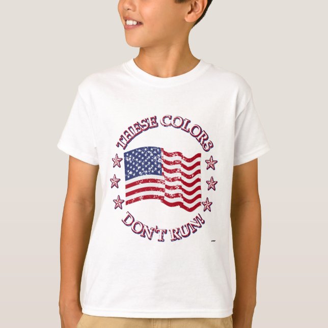 Diese Farben laufen nicht! American Flag & Stars T-Shirt (Vorderseite)
