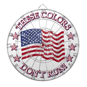 Diese Farben laufen nicht! Amerikanische Flagge & Dartscheibe