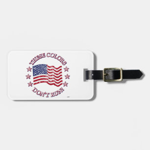 Diese Farben laufen nicht! Amerikanische Flagge Gepäckanhänger
