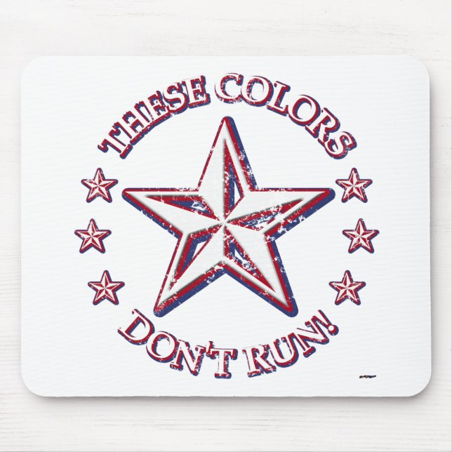 Diese Farben laufen nicht! Stern Mousepad (Vorne)