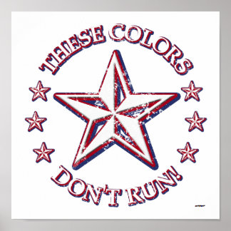 Diese Farben laufen nicht! Stern Poster